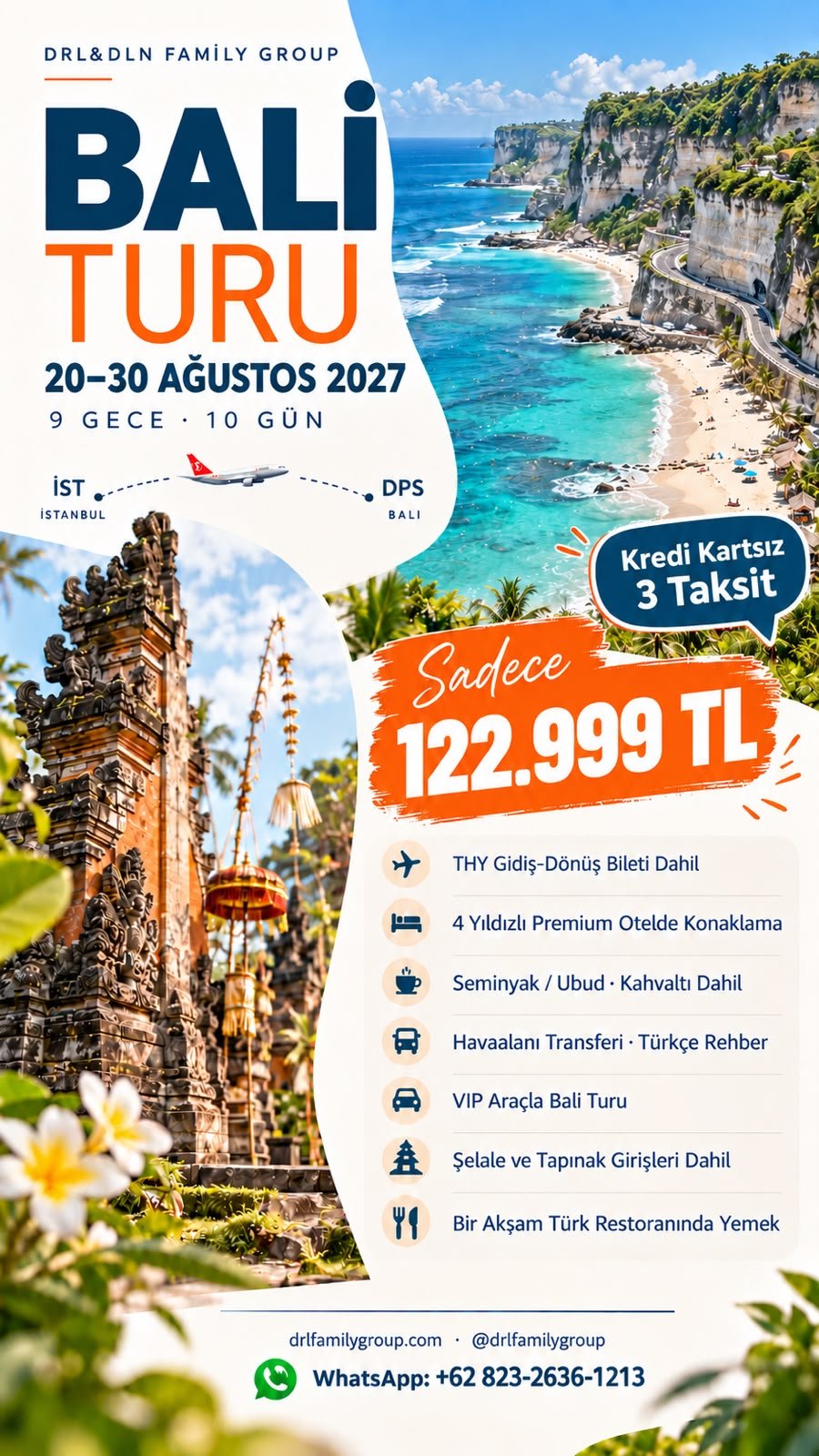 Bali Turu 20-30 Ağustos 2027