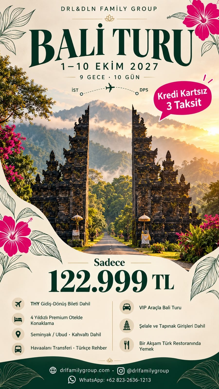 Bali Turu 1-10 Ekim 2027