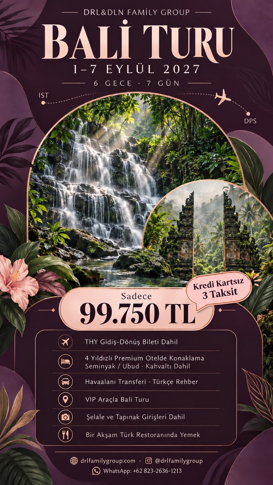 Bali Turu 1-7 Eylül 2027