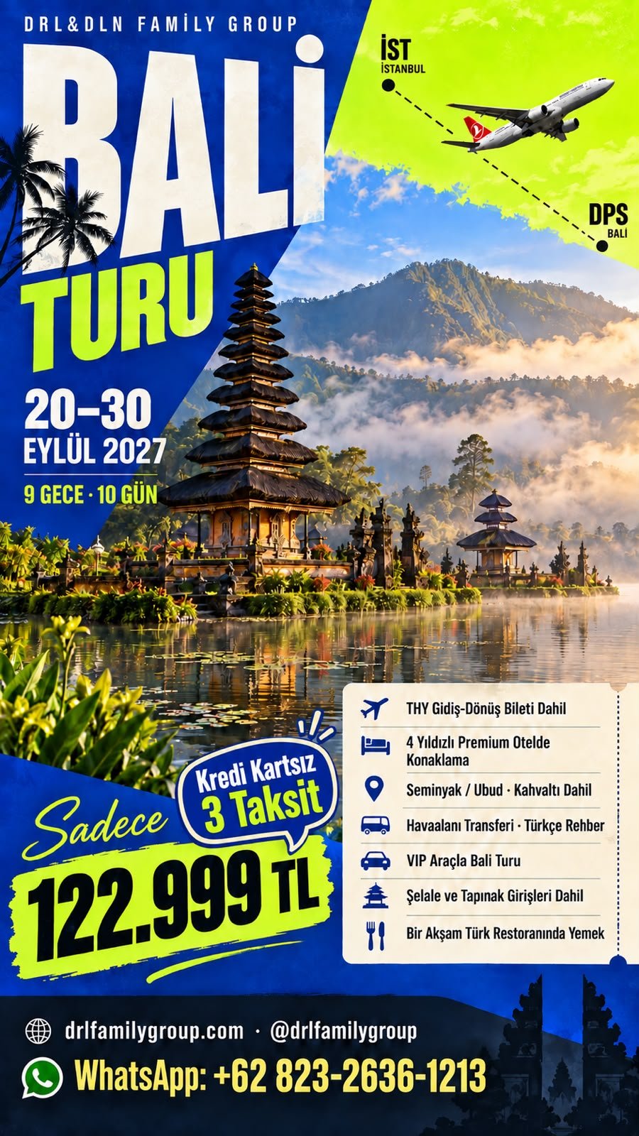 Bali Turu 20-30 Eylül 2027