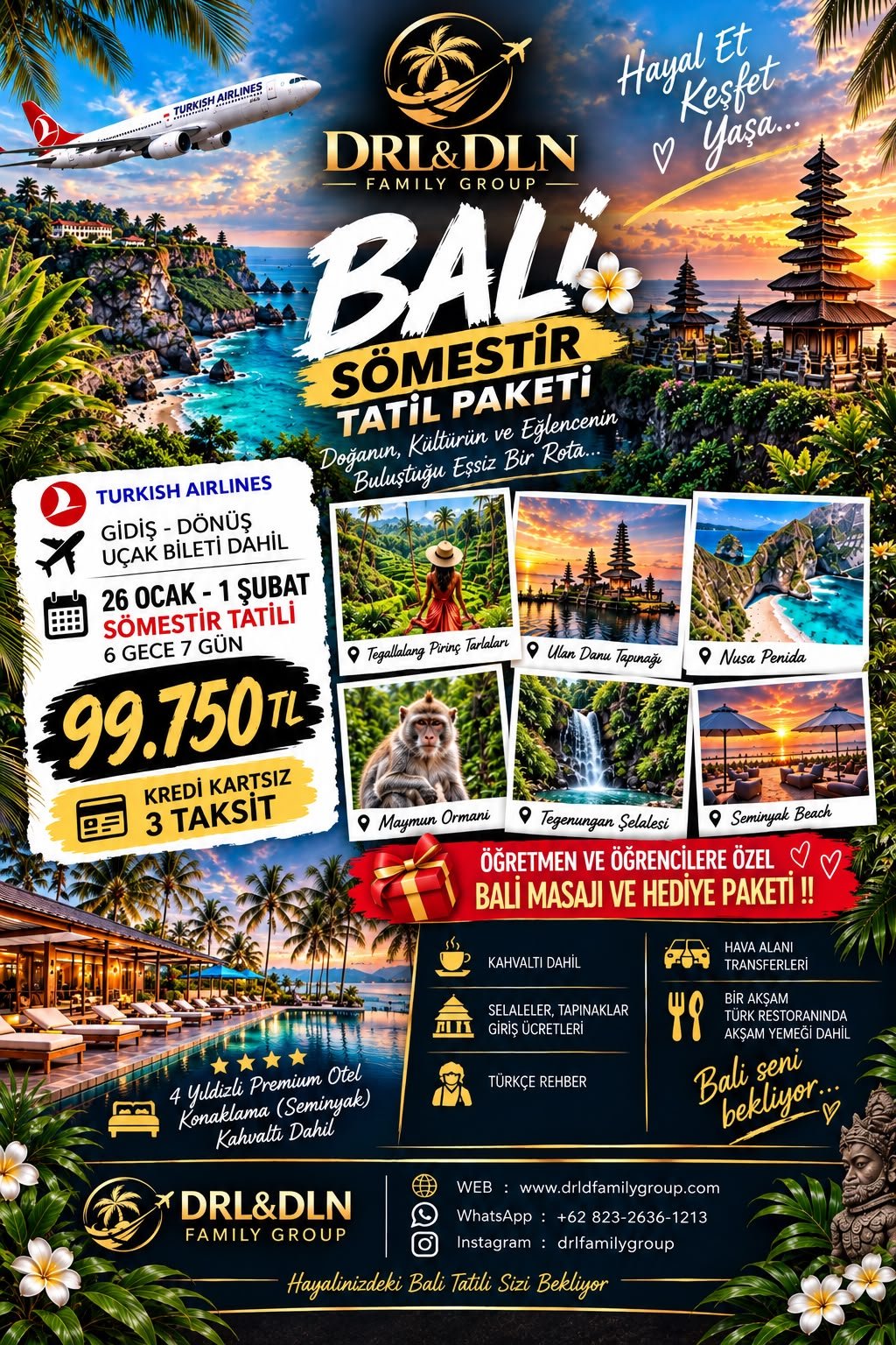 Bali Turu 26 Ocak - 1 Şubat